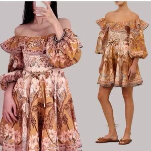 Designer Off-Shoulder Floral Dress
